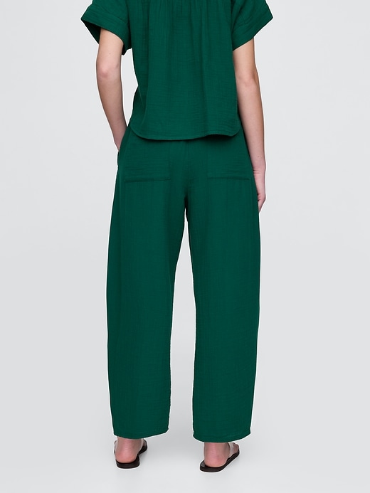 Image number 4 showing, Crinkle Gauze Easy Barrel Pants
