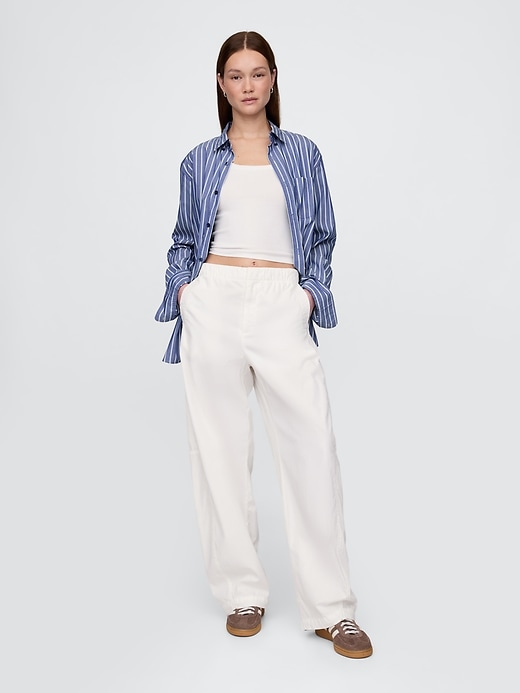 Image number 1 showing, Low Rise Barrel Parachute Pants