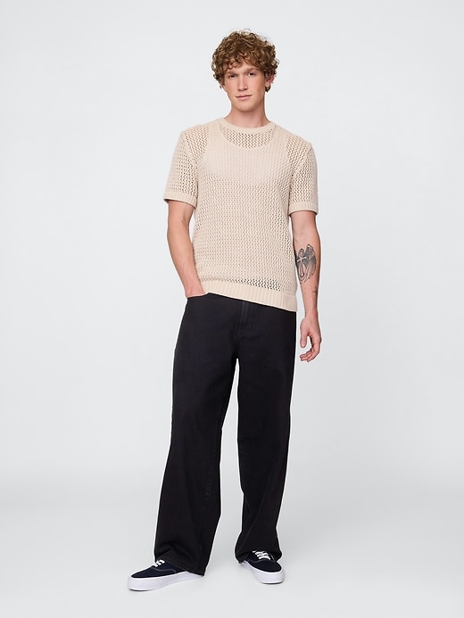 Image number 2 showing, Crochet Mesh Crewneck T-Shirt
