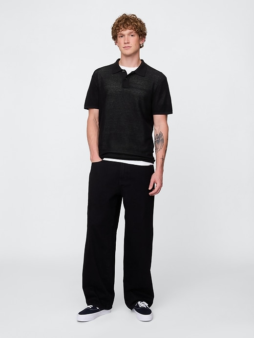 Image number 2 showing, Textured Crochet Polo Shirt