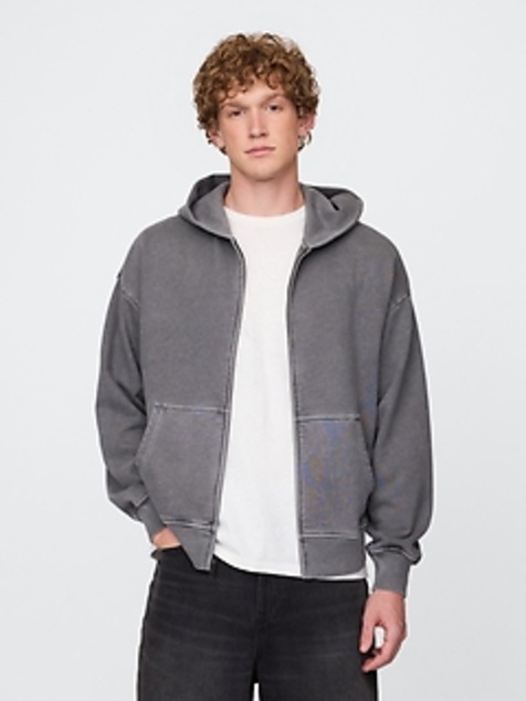 Heavyweight French Terry Oversized Zip Hoodie