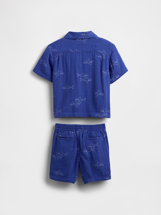 Image number 3 showing, Baby & Toddler Crinkle Gauze Cabana Set