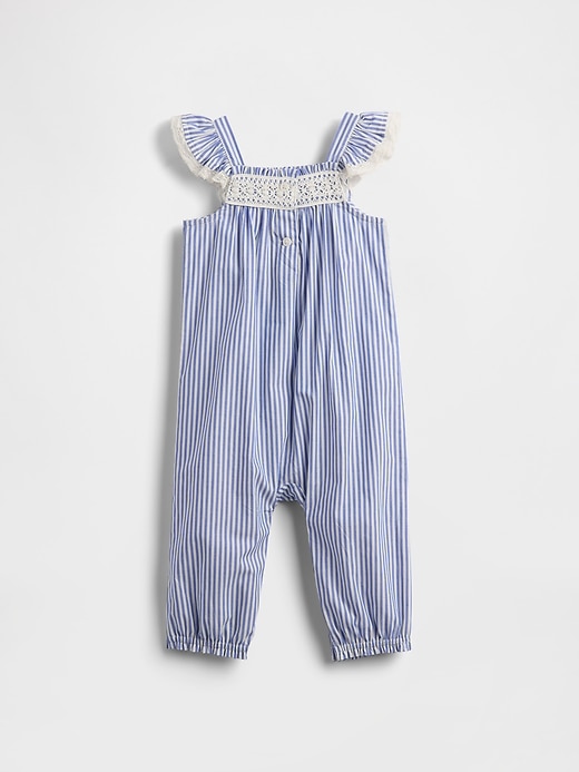 Image number 2 showing, Baby Lace-Trim One-Piece