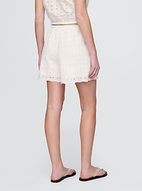 High Rise Eyelet Easy Shorts