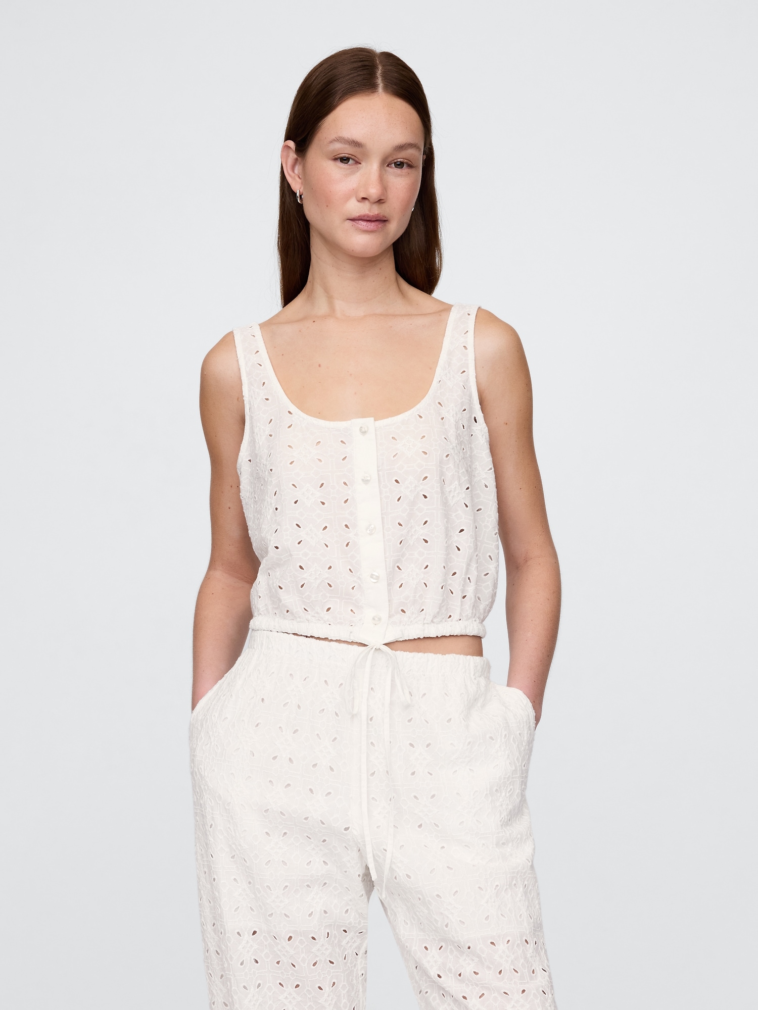 Cinched-Hem Cropped Top