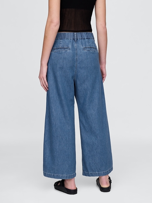 Image number 5 showing, 365 High Rise UltraSoft Denim Pleated Ankle Trousers