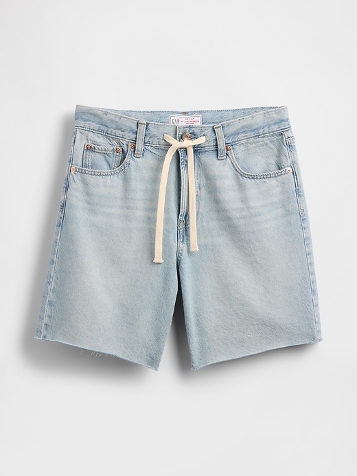 Image number 6 showing, 8" Mid Rise '90s Loose Denim Bermuda Shorts