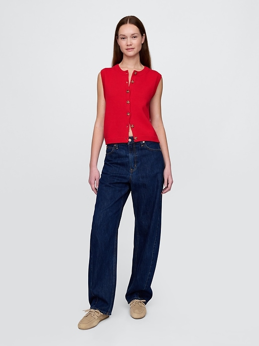 Image number 2 showing, Cropped Cardigan Sweater Vest