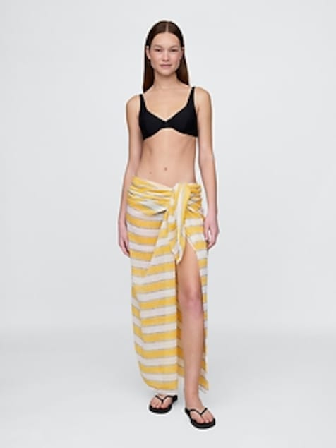 Linen-Cotton Striped Sarong