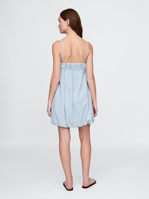 Image number 2 showing, Denim Bubble Mini Dress