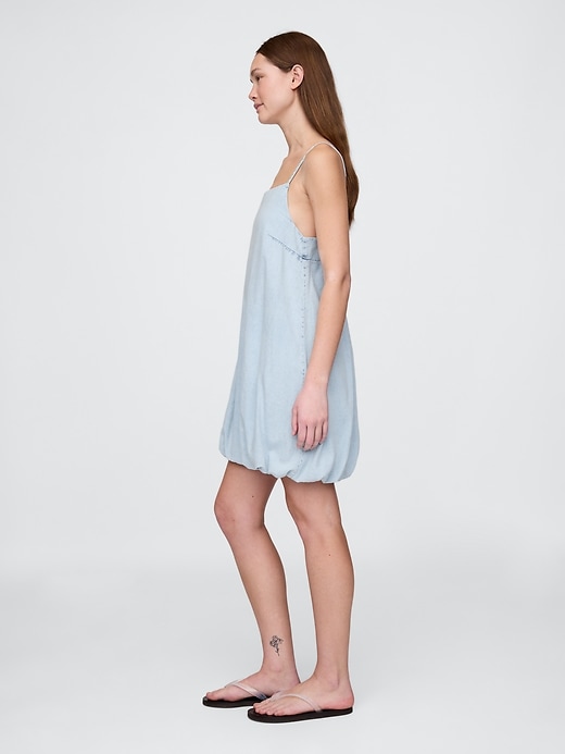 Image number 3 showing, Denim Bubble Mini Dress
