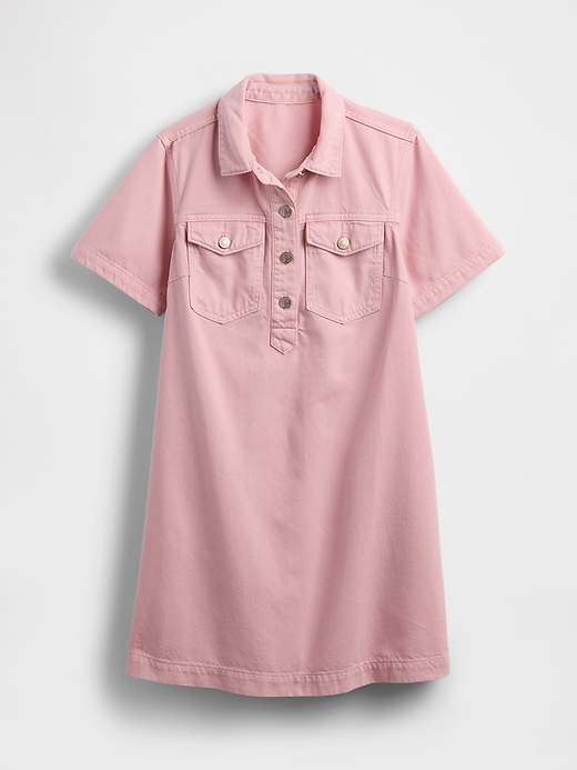 Image number 4 showing, UltraSoft Denim Popover Mini Dress