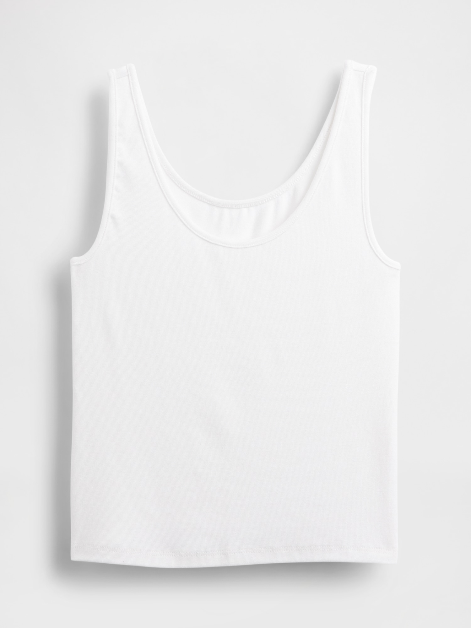 Женский топ Gap Modern Crop Tank Top, цвет: Белый — фото 4