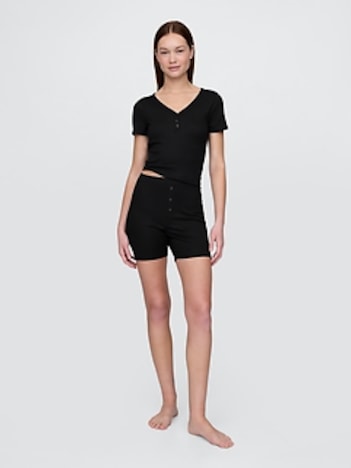 Mini Rib PJ Shorts