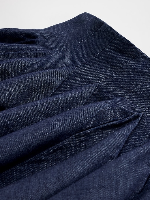 Image number 5 showing, GapStudio Pleated Denim Mini Skirt