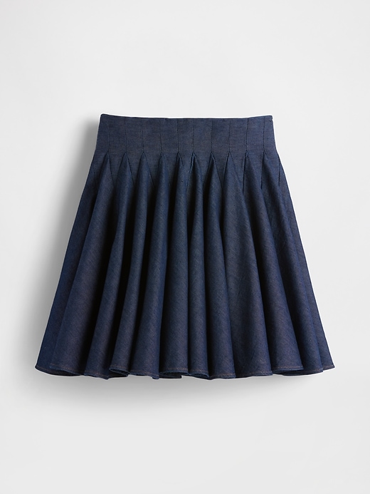 Image number 6 showing, GapStudio Pleated Denim Mini Skirt