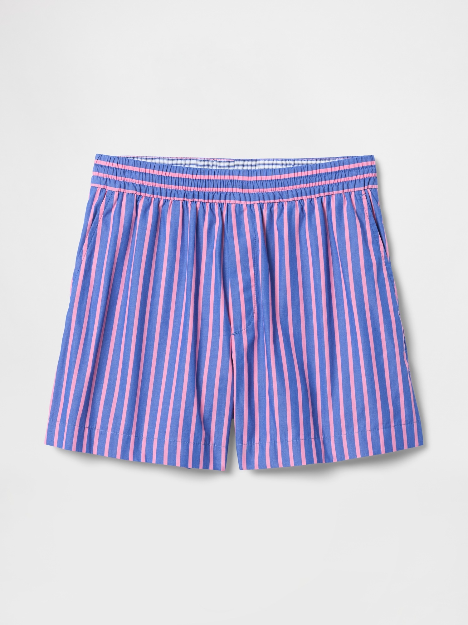 Женские трусы Gap Organic Cotton Poplin Boxer Shorts, цвет: Розовый / Синий — фото 6