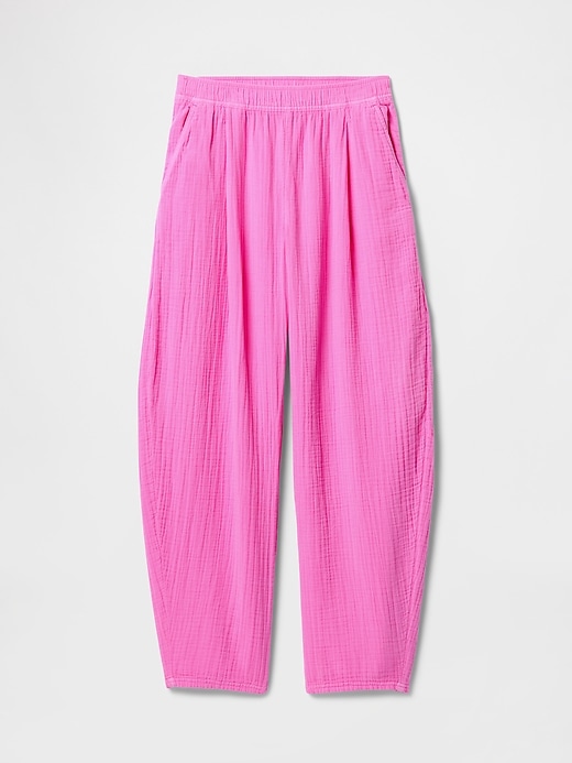 Image number 7 showing, Crinkle Gauze Easy Barrel Pants