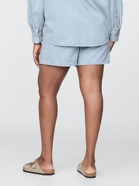 Mid Rise Easy Denim Boxer Shorts
