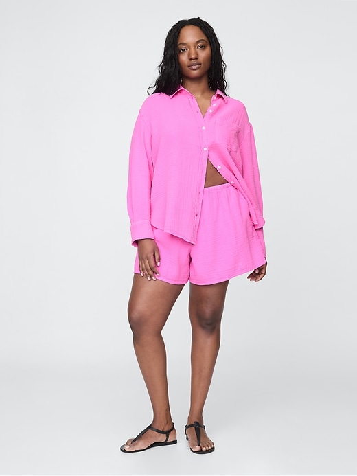 Image number 5 showing, Crinkle Gauze Easy Shorts