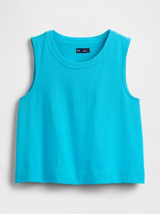 Image number 4 showing, Heavyweight Organic Cotton Cropped Shell Tank Top