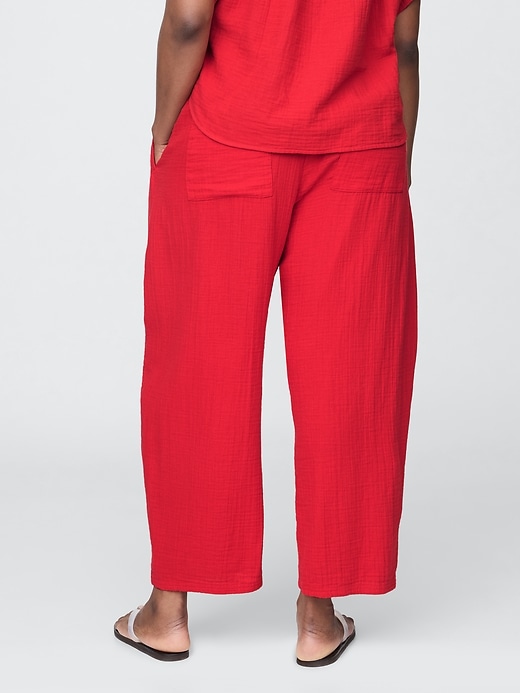 Image number 6 showing, Crinkle Gauze Easy Barrel Pants