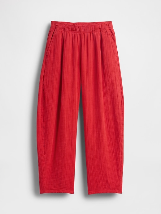 Image number 7 showing, Crinkle Gauze Easy Barrel Pants