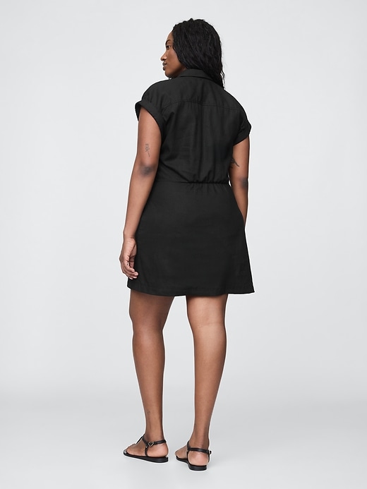 Image number 6 showing, Linen-Blend Shirtdress
