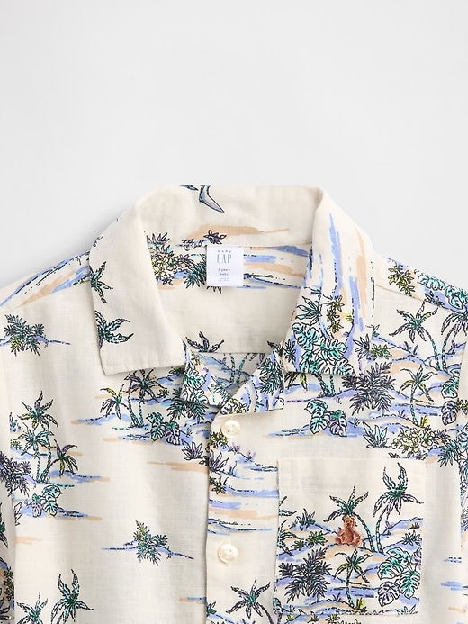 Image number 4 showing, Baby & Toddler Linen-Cotton Cabana Shirt