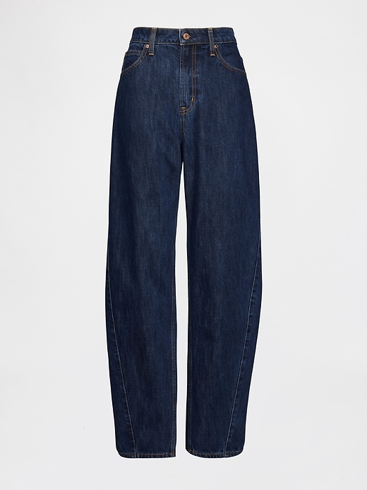 Image number 7 showing, Curvy High Rise Barrel Jeans