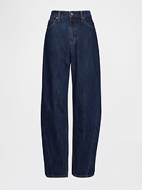 Curvy High Rise Barrel Jeans