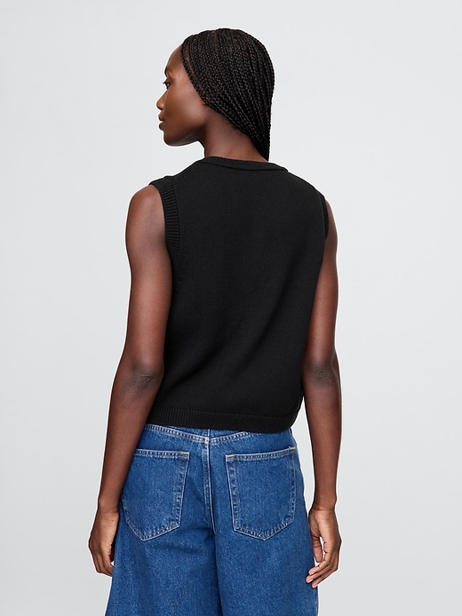 Image number 3 showing, Cropped Cardigan Sweater Vest