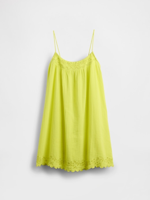 Image number 6 showing, Cotton Gauze Embroidered Swing Dress