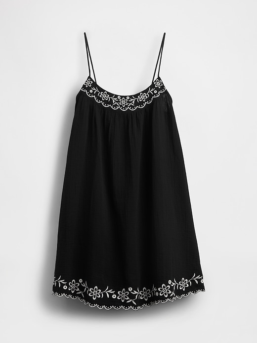 Image number 6 showing, Cotton Gauze Embroidered Swing Dress