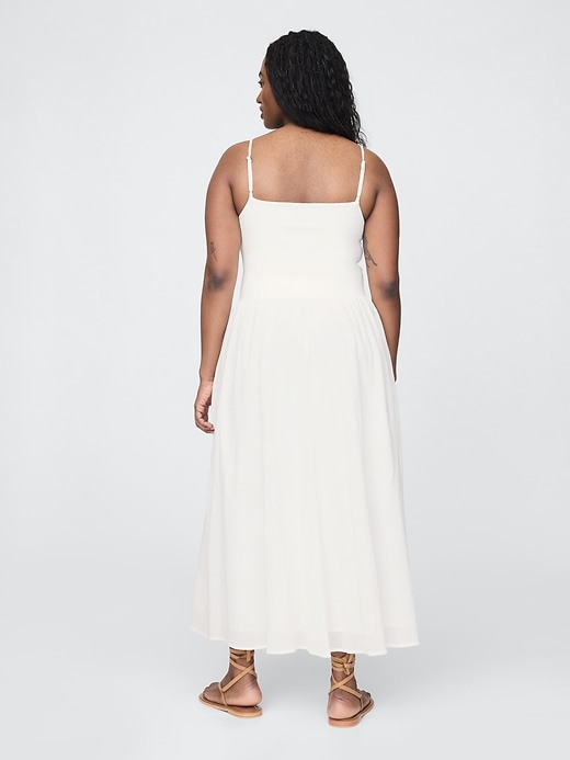 Image number 5 showing, Compact Jersey Mixed Media Maxi Dress