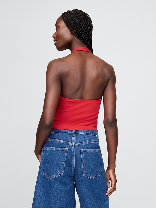 Image number 3 showing, CloseKnit Cropped Halter Top