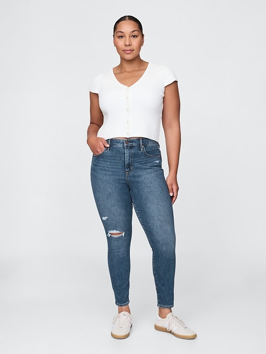Image number 6 showing, High Rise True Skinny Jeans