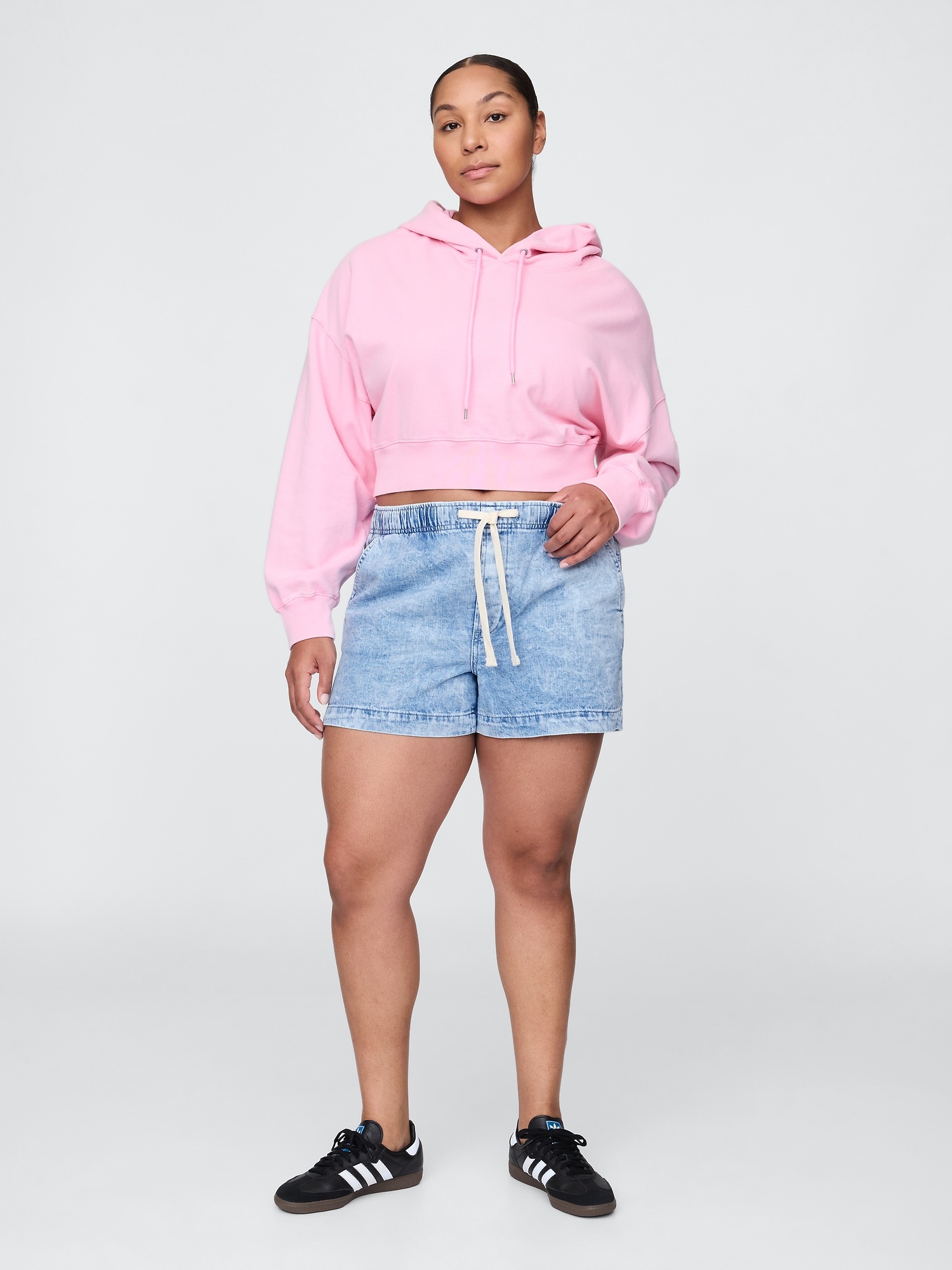 Женские шорты Gap Easy Denim Shorts, цвет: Светлый индиго — фото 5