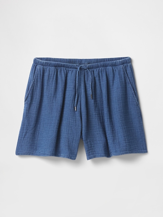 Image number 7 showing, Crinkle Gauze Denim Easy Shorts