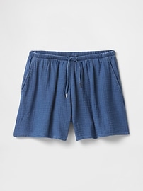 Crinkle Gauze Denim Easy Shorts
