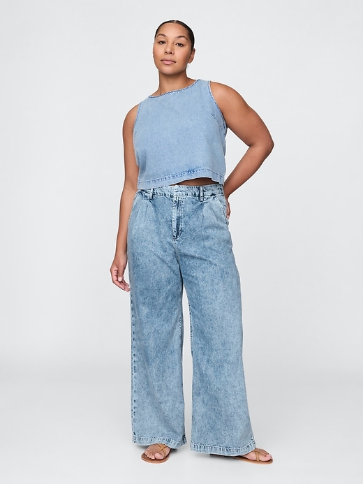 Image number 5 showing, 365 High Rise UltraSoft Pleated Denim Trousers
