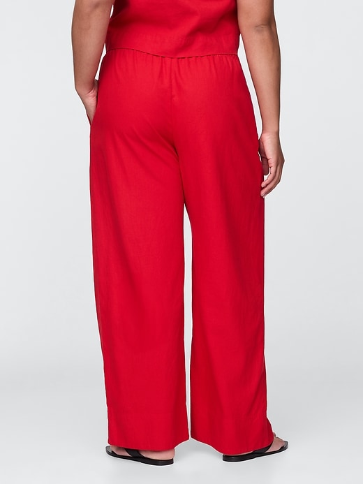 Image number 6 showing, Linen-Blend Easy Wide-Hem Pants
