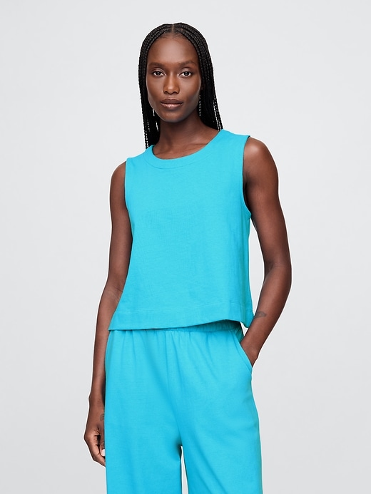 Heavyweight Organic Cotton Cropped Shell Tank Top