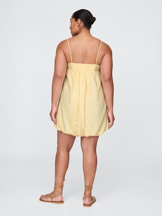 Image number 6 showing, Linen-Blend Mini Bubble Dress