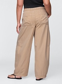 Low Rise Barrel Parachute Pants