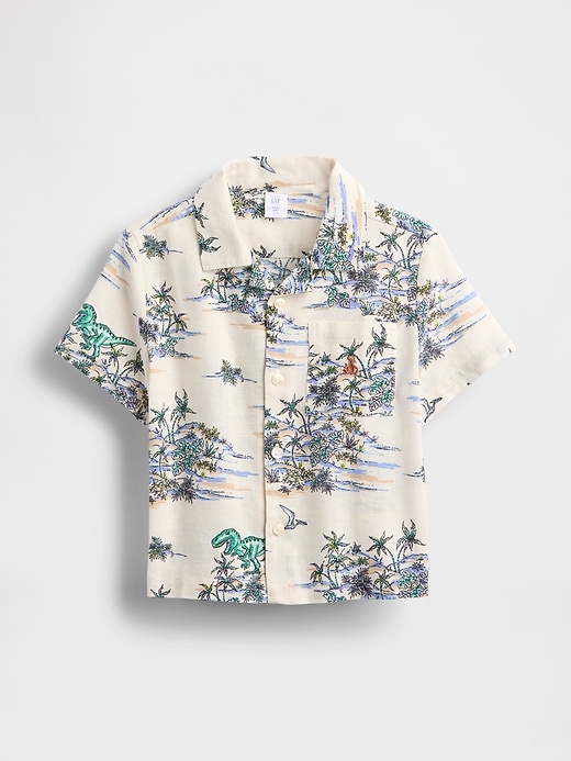 Image number 2 showing, Baby & Toddler Linen-Cotton Cabana Shirt