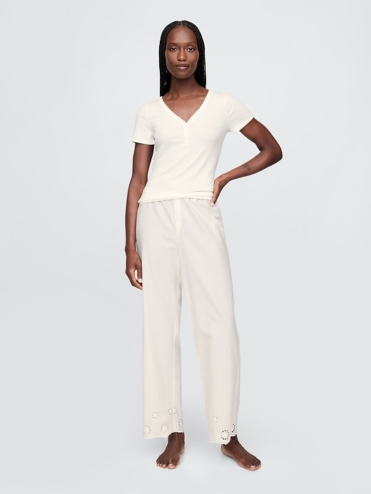 Image number 2 showing, Mini Rib Henley PJ Top