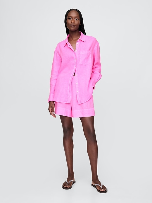 Image number 1 showing, 100% Linen Easy Shorts