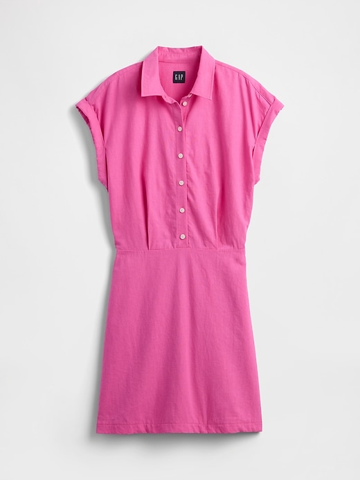 Image number 7 showing, Linen-Blend Shirtdress