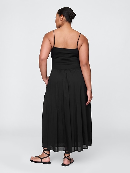 Image number 5 showing, Compact Jersey Mixed Media Maxi Dress